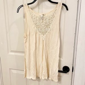 Lace front a-line tank top